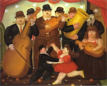 tanz majos ufer manzanares Ölbilder verkaufen - Tanz in Kolumbien Fernando Botero
